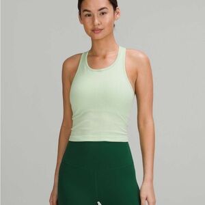 Lululemon Ebb to Street Cropped Racerback Tank Top (Creamy Mint